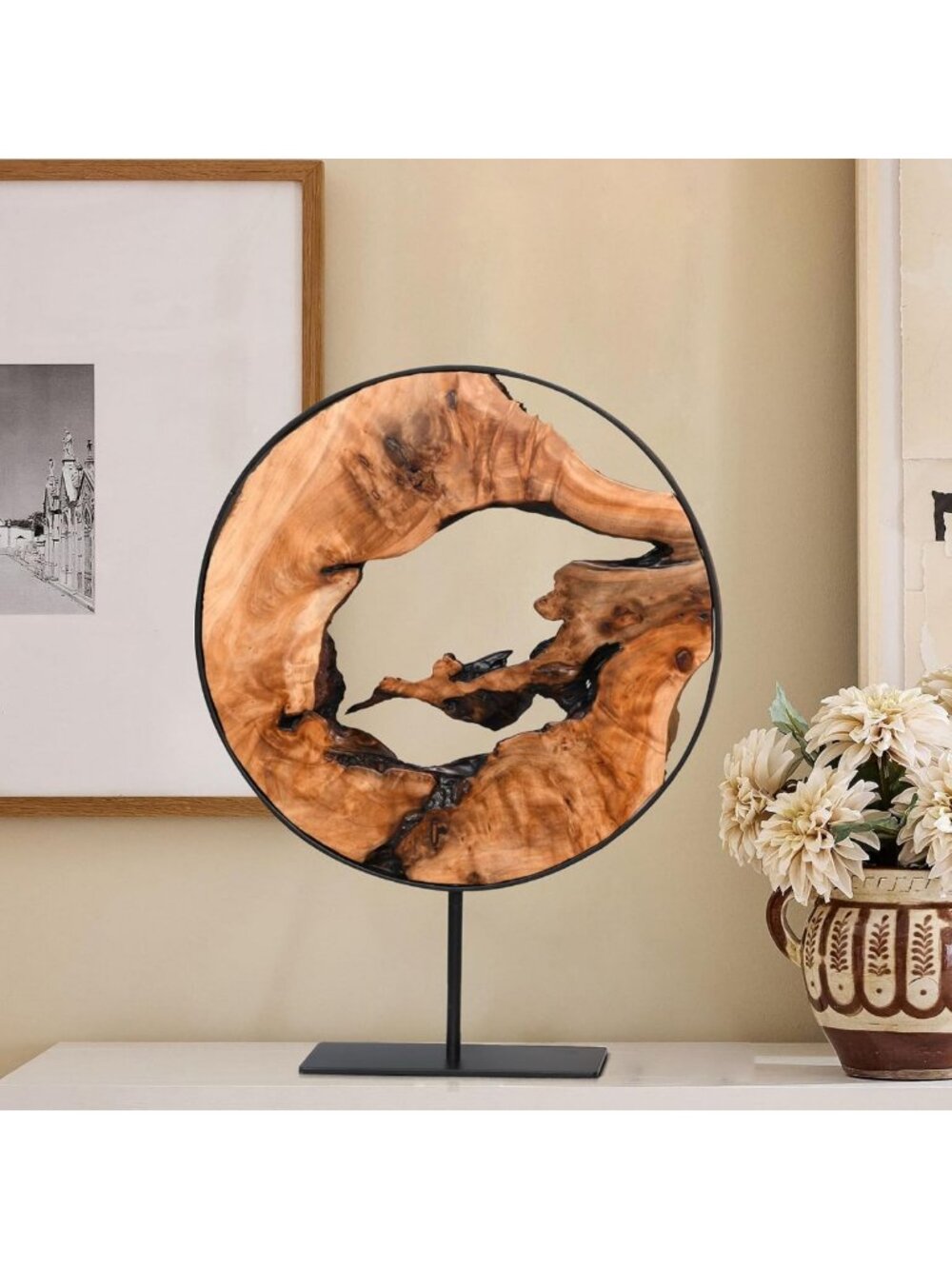 Natural Cedar Wood Sculpture | Rustic Tabletop Decor Accent | Unique Home Decor